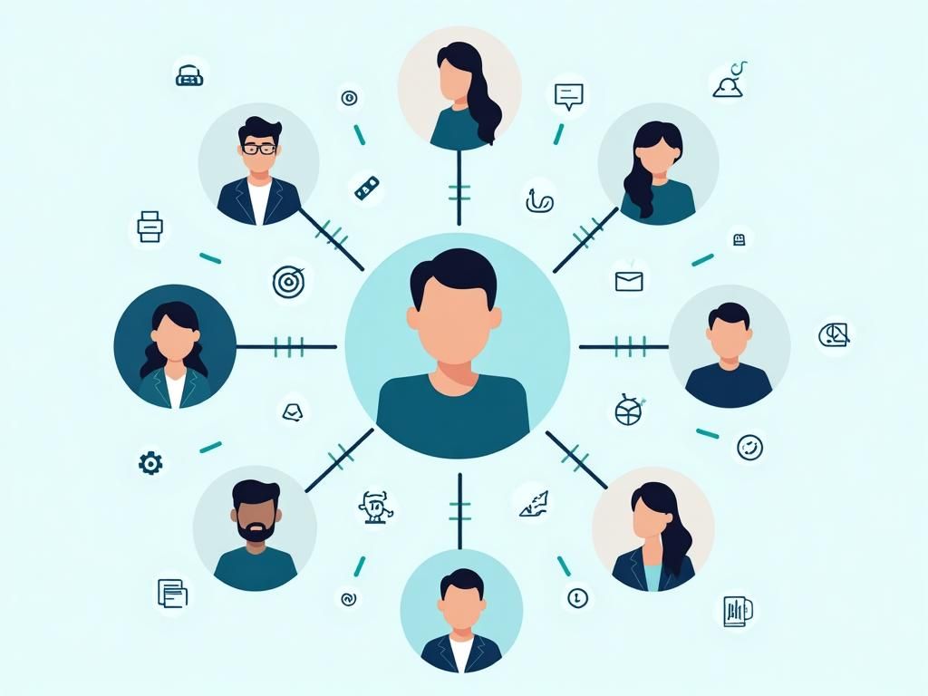 Target audience personas and customer profiles illustration